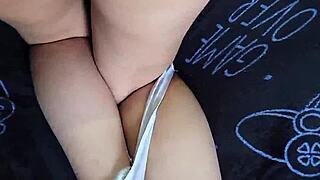 ex girlfriend gets horny removes condom and i cum on her feet in homemade sex