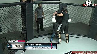 Chubby Brunette Big Tits Slut Fucks Fighter Hard