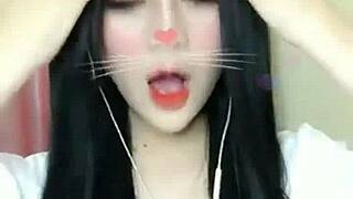 cute viet girl korean style sexy webcam blowjob tease on uplive