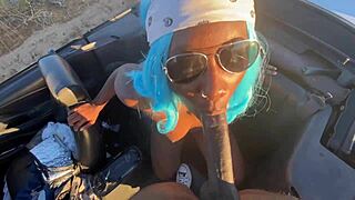 hey incel, watch me fuck this petite ebony feminist in the car?