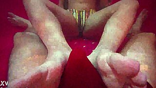 underwater sex cums hard in soaked panties during titjob