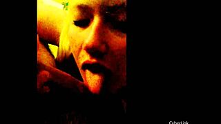 Big tits blonde slut blows cock and jerks off with pigtails lipstick!