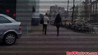 big titted dutch hooker sucks cock before doggystyle pounding