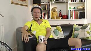 english milf in lingerie doggystyled to cum in mouth