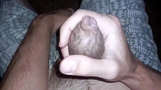 Glasses Temples Probe Urethra In Intense Masturbation Session