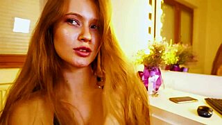 Cutest slut in lingerie flashes great tits on webcam cosplay