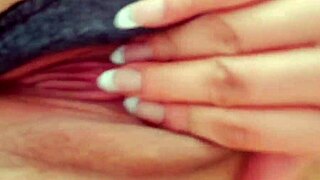 HORNY WHORE SOAKS PUSSY MASTURBATING FOR HER GUY'S HOT VIDEO!