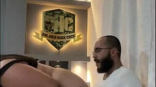 Colombian Sofia Curves Chokes On Soldierhugecock's Monster Dick