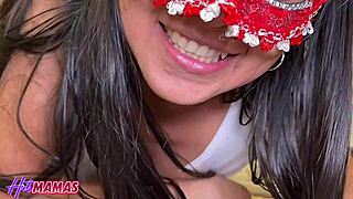 Milf Nana's Bukkake Double Vaginal Penetration Swallows All Cum