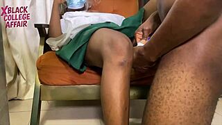 Petite African Teacher Fucked Hard in Office!