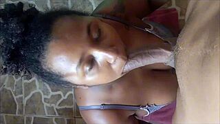 my aunt caught me stroking and deepthroated my cock outdoors