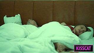 Step Mom Shares Bed with Step Son for Creampie then Huge Facial Cumshot