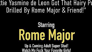 yasmine de leon gets her hairy pussy drilled deep by rome major's monster cock doggystyle