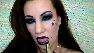 Simone's Sexy Shiny Black Lipstick Fetish Obsession