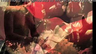 Vintage hairy pussy meets eager pooch outdoors