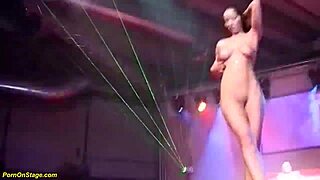 whoa big dick deepthroats me on public stage!