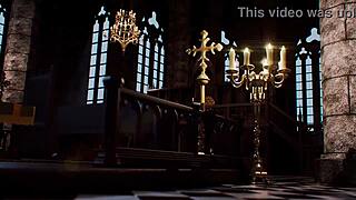 Pretty Nun Takes Anal Cock Deep in Pussy