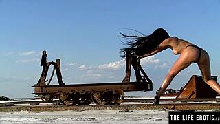 stunning blonde teen fingers clit to sweaty orgasm in socks??