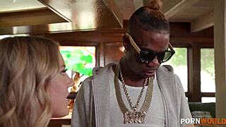 Candice Dare rides 2 monster BBCS bareback to cum swallowing bliss