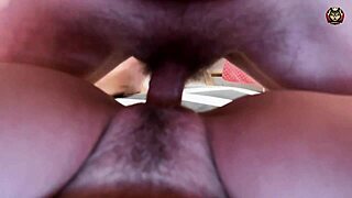 I pounded that amateur milf's tight hairy pussy close up