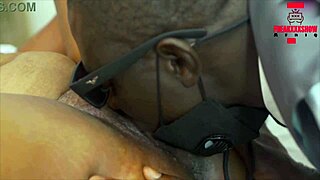 Big Cock Guard Pounds Chubby Ebony's Huge Ass Doggystyle Till She Squirts Hard Watch Full On Red