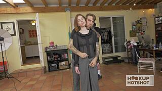 BTS Busty Pepper Hart Tries Outfits Fingers Squirts Wildly