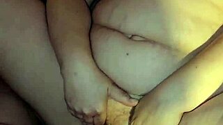 Creampie fills hot preggo milf's hard nipples