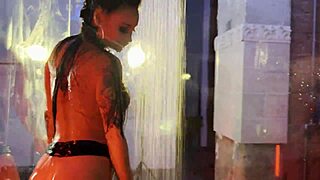 MONIKA FOX'S HOLES DP'D WITH HUGE DILDOS IN SHOWER!