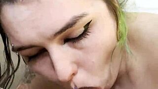 hot goth nikki greaves deepthroats huge cock in steamy pov