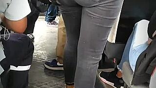 Venezuelan big asses vs peruvian booty bouncing on bus