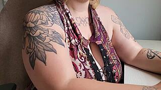 Chubby Office Friend's Saggy Big Tits Puffy Nipples Toy Play at Work