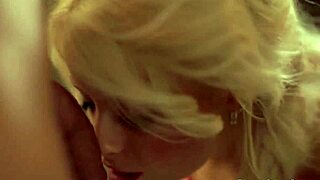 Blonde milf chokes deepthroats cock swallows every cum drop