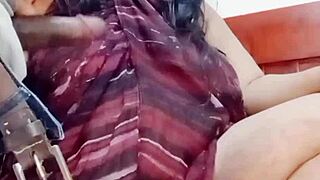 Stepson catches stepmom masturbating then pounds her pussy until she squirts wildly