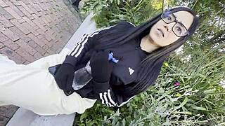 i meet estefani the hot colombian neighbor craving ass worship licks