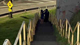 wife picks up street stranger for hot public anal pounding