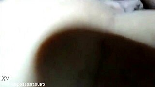 Wife's tight ass plays huge buttplug deep