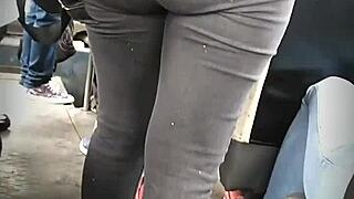 Venezuelan big asses vs peruvian booty bouncing on bus