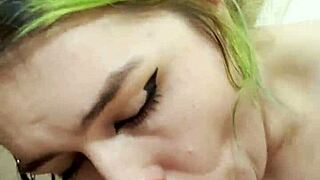 hot goth nikki greaves deepthroats huge cock in steamy pov