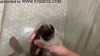 yo stepsis caught me spying in shower now her fat ass wet pussy milks my cock