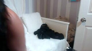 Maxine X's wet pussy squirts in lingerie solo orgasm tease