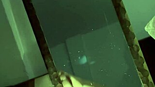 Emo girl with glasses rubs her pretty pussy hard