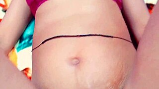 Newlywed husband and wife share early morning bonding time