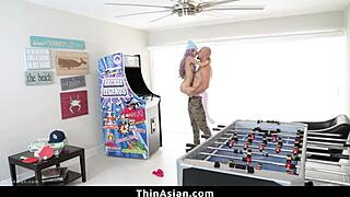 lucky guy devours thinasian's tight pussy till she begs for cock