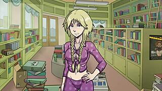 blonde teen slut deepthroats teacher cock in maid panties