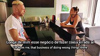 sister-in-law's huge ass revives my cock kitchen doggystyle anal creampie subtitled