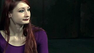 redhead sub gets whipped clamped and vibed in bdsm