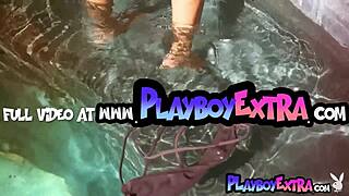 imagine smoking brunette claudia tihan stripping naked outdoors tropical