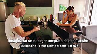 sister-in-law's huge ass revives my cock kitchen doggystyle anal creampie subtitled