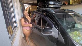 Latina Fucks Her Black Car When No Dick's Around