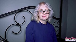 Silver Blonde Coed Annie Archer Sucks Cock Then Fucks Wet Pussy!